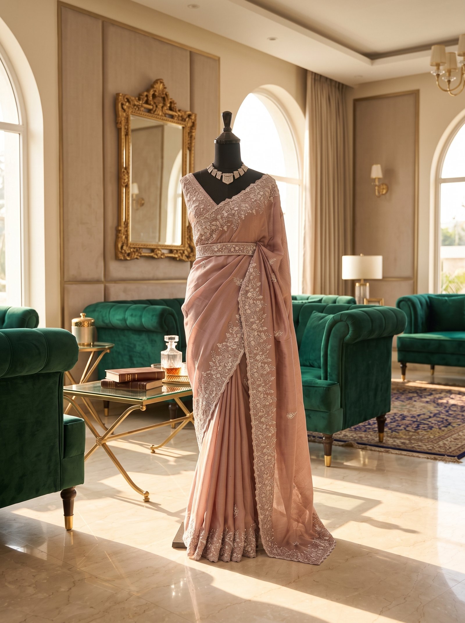 Turquoise Party Saree