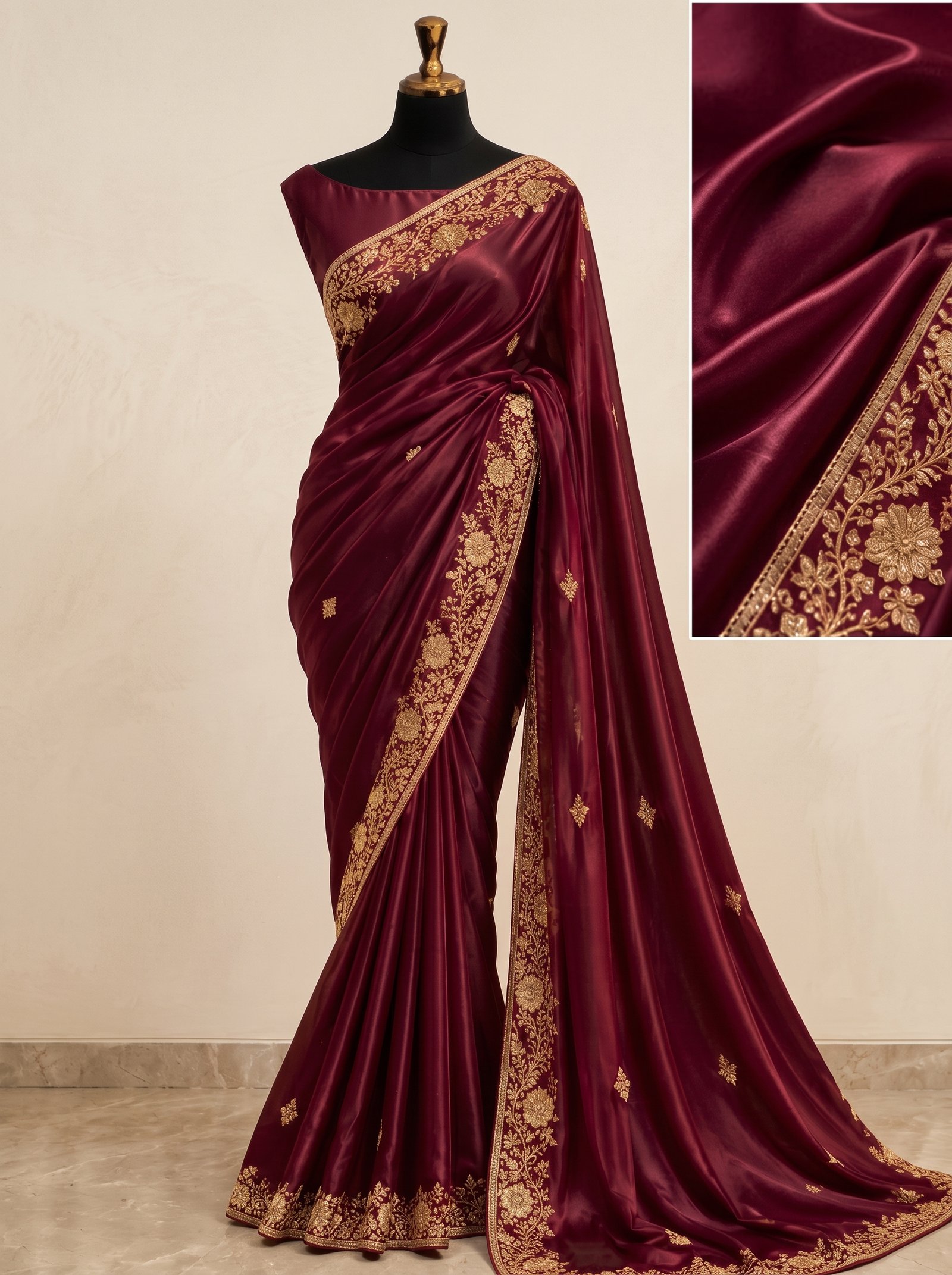 Off-White Banarasi Saree